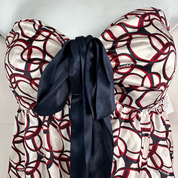 GUESS Silk Halter Strapless Top Red
White Blue large - Picture 10 of 11